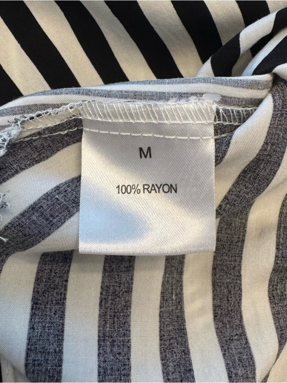 Jane and Delancey Black and White Vertical Stripe Button-Down Top - Picture 7 of 9